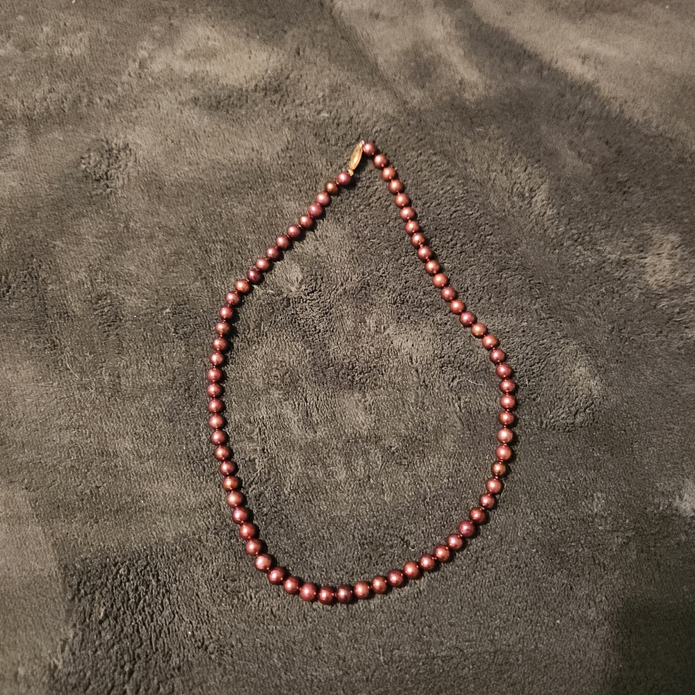 Brown pearl necklace